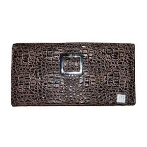 Miche Classic Shell Purse Cover Faux Leather Brown Reptile Print Buckle